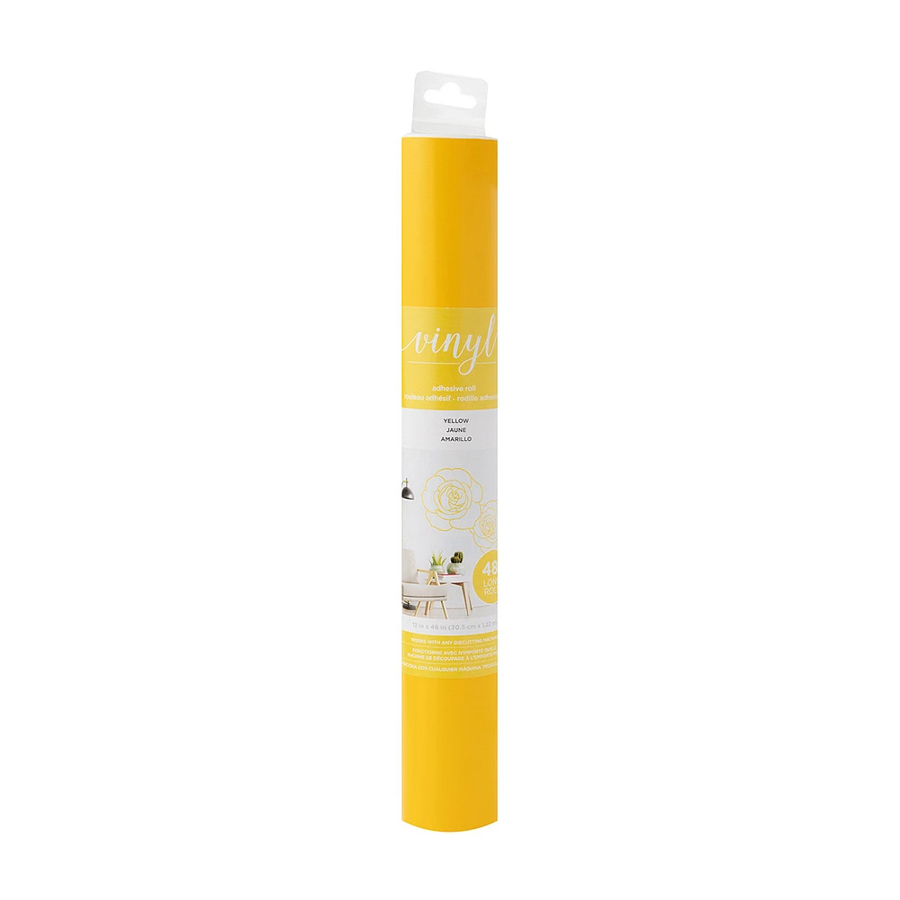 American Crafts Vinyl Roll, Yellow, 12 x 48 in