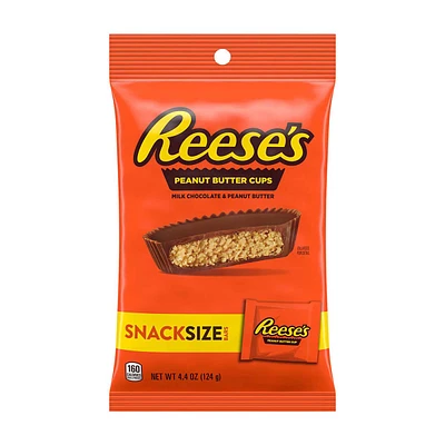 Reese's Milk Chocolate & Peanut Butter Snack Size Cups Candy, 4.4 oz