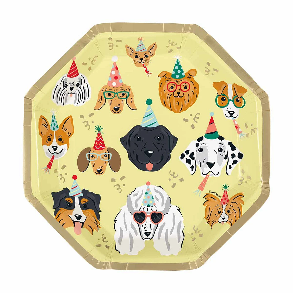 Pawty Time Birthday Party Plates, 8 ct, 8.25 in