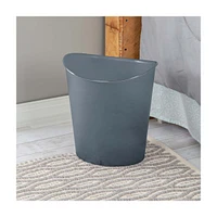 Sterilite Plastic Oval Wastebasket, Gray