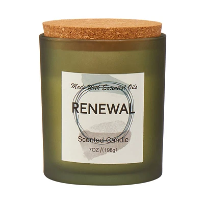 Made with Essential Oils Renewal Scented Candle, 7 oz