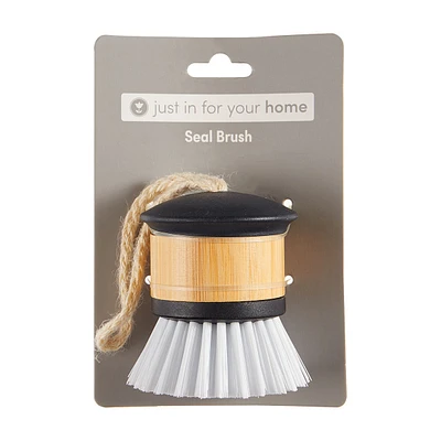 Just In For Your Home Bamboo Seal Brush, Black