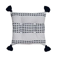 Decorative Square Woven Striped Floor Cushion, 20 in x 20 in