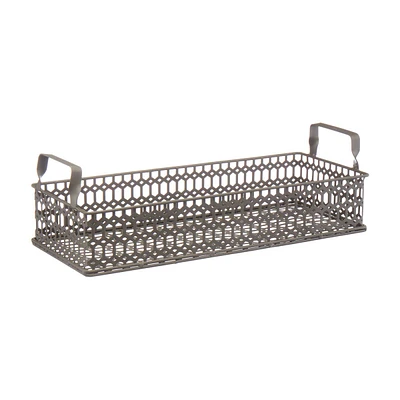 Decorative Woven Metal Rectangular Tray