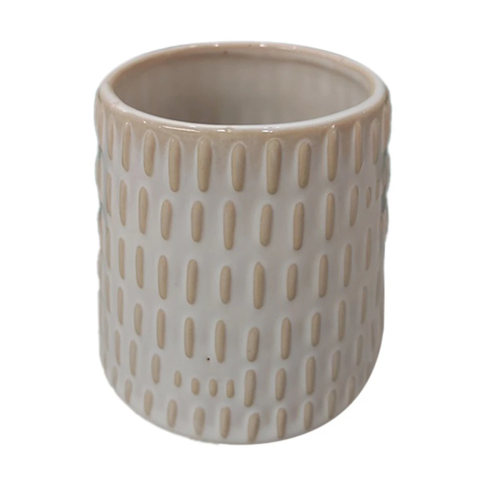 Embossed Bathroom Ceramic Tumbler