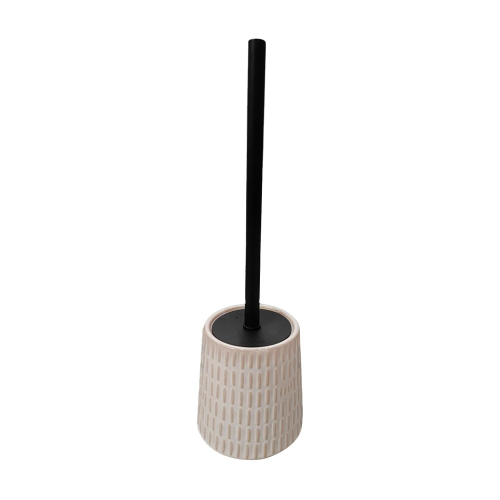 Embossed Ceramic Toilet Brush Holder