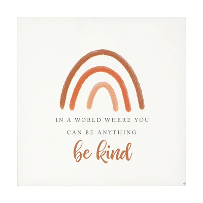 'Be Kind' Sentiment Canvas, 12 in x 12 in