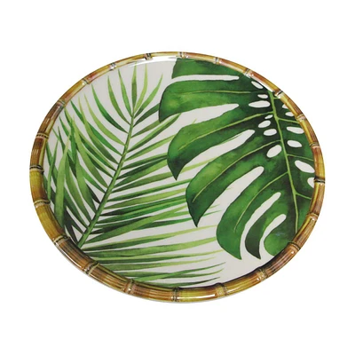 Leaf Printed Dinner Plate