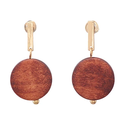 Wooden Drop Earrings