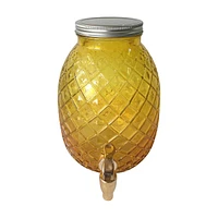 Pineapple-Shaped Glass Beverage Dispenser