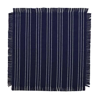 Cotton Stripes Napkin with Fringes, 18 in x 18 in