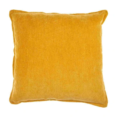 Decorative Textured Pillow, Yellow