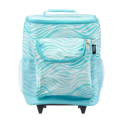 Palm Tree Printed Wheeled Cooler Bag