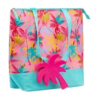 Waves Printed Tote Cooler Bag