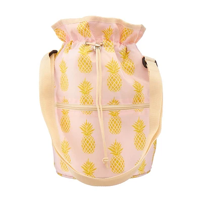 Anchor Printed Basket Cooler Bag