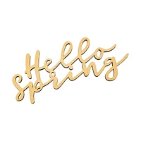 American Crafts Wooden 'Hello Spring' Cut Out