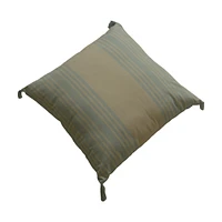 Striped Pillow with Tassel, 18 in x 18 in