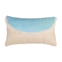 Aqua Patchwork Lumbar Pillow