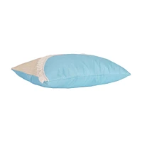 Aqua Patchwork Lumbar Pillow