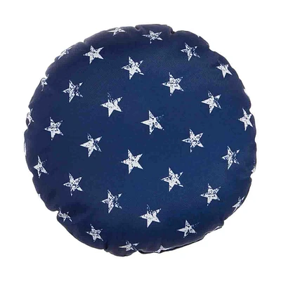 Star Printed Round Pillow, 18 Inches