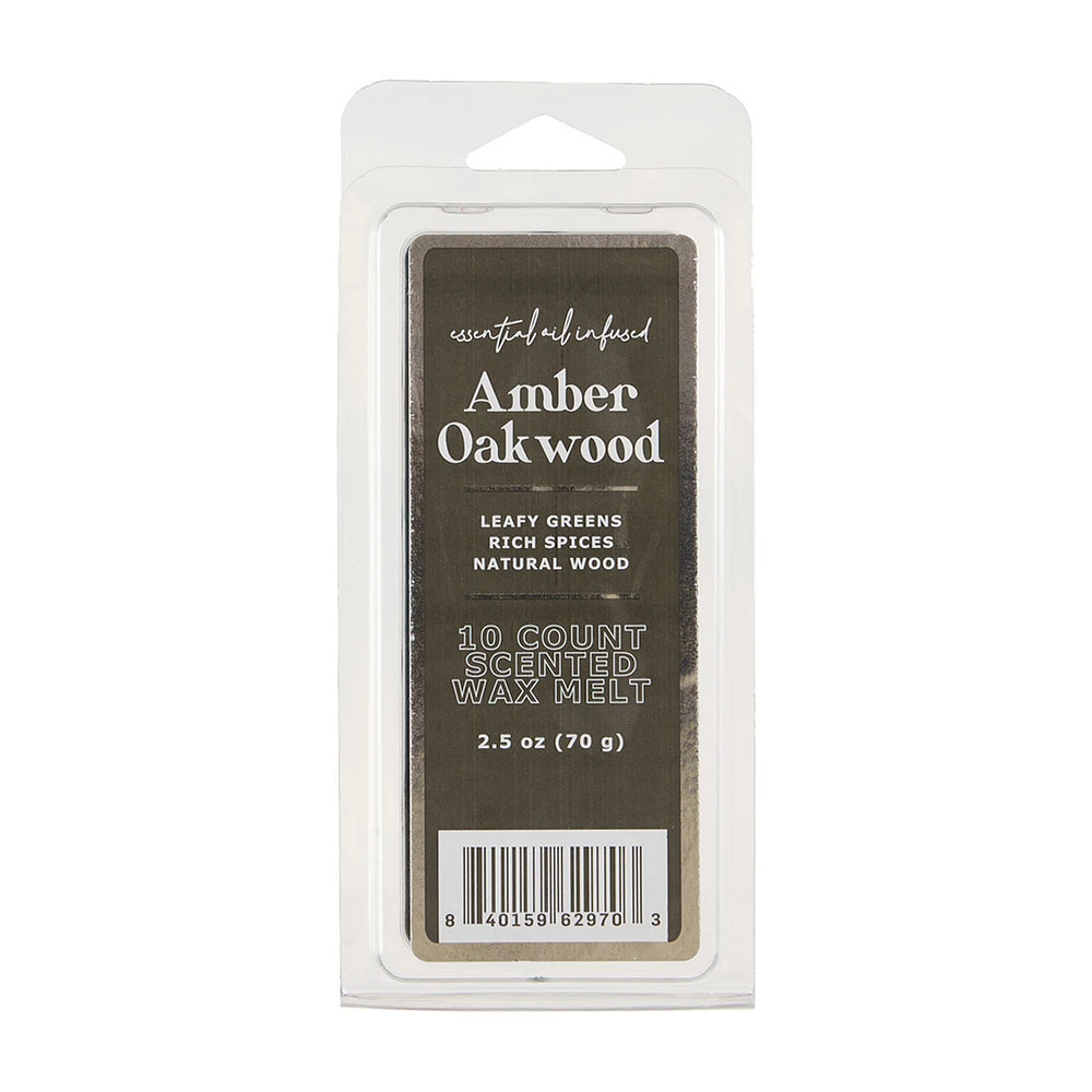 Amber Oakwood Essential Infused Scented Wax Melt, 2.5 oz