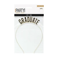 ‘Graduate’ Party Headband, Black and Gold