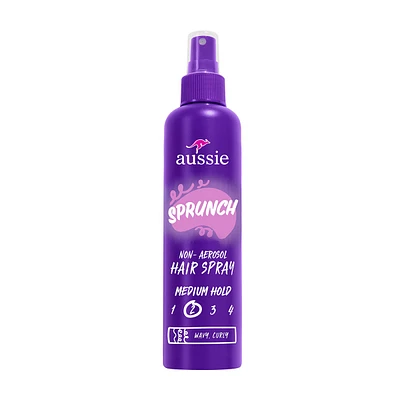Aussie Sprunch Non-Aerosol Hair Spray for Curly Hair and Wavy Hair, 8.5 fl oz