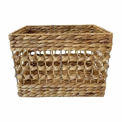 Water Hyacinth Rectangular Storage Basket, Large
