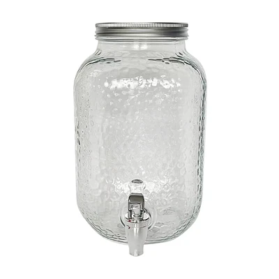 Hammered Transparent Glass Dispenser