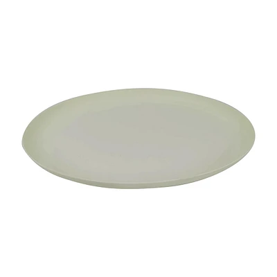 Cool Cream Matte Plastic Oval Serving Plate