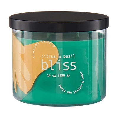 Scented Candle, Citrus & Basil Bliss