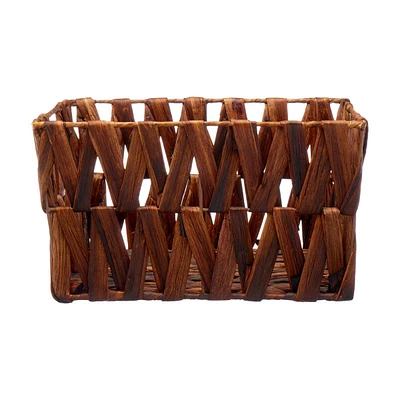 Water Hyacinth Woven Basket, Brown