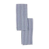 Summer Specials Kitchen Towels, 2 pk, Navy Striped