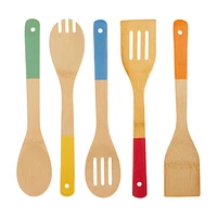 Cook with Color Bamboo Utensil Set, 5 Pack