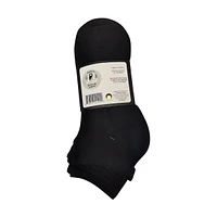 Ladies Ankle Socks, Black, 12 pk