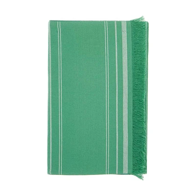 Fringed Table Runner, Green