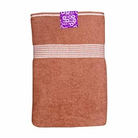 Signature Cotton Oversized Bath Towel, Clay, 32 in x 64 in