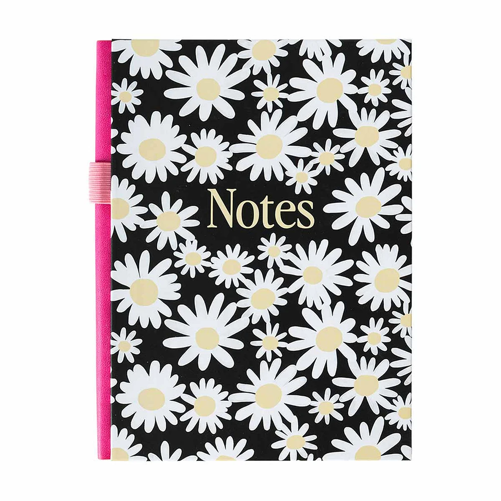 Daisy Hardcover Journal with Pen Loop, 8 in x 6 in