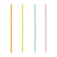 Assorted Colors Plastic Straws, 8 ct