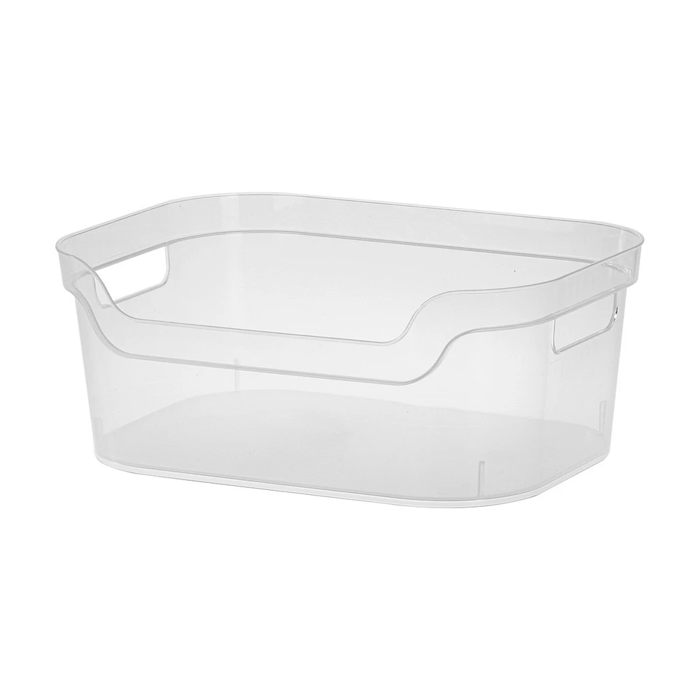 Sterilite Open Plastic Bin, Clear