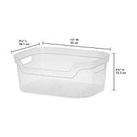 Sterilite Open Plastic Bin, Clear