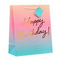 'Happy Birthday' Embellished Gift Bag with Tag, Large