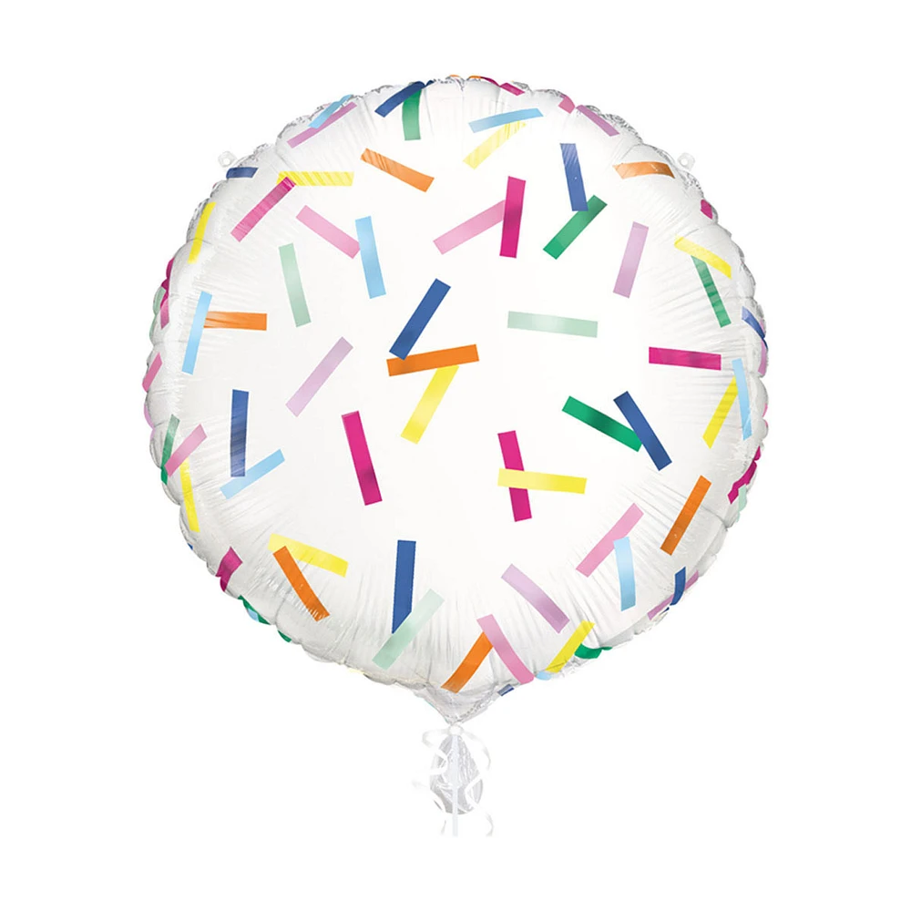 Giant Foil Pink Sprinkles Birthday Balloon, 25 in