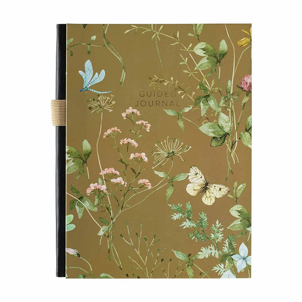 Wild Nature Hardcover Guided Journal with Pen Loop, 6 in x 8 in