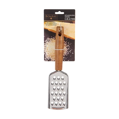 Bombay Acacia & Stainless Steel Grater