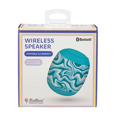 Brilliant Innovations Wireless Speaker, Green Swirl