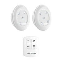 Xtreme Lit Wireless Tap Lights with Remote Control, Pack of 2