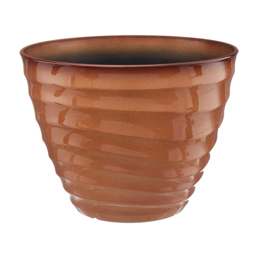 Ripple Ceramic Planter, 8 in