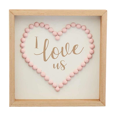 'I Love Us' Valentine's Boxtop Frame Décor