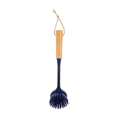 Cleaning Iron Dish Brush with Bamboo Handle